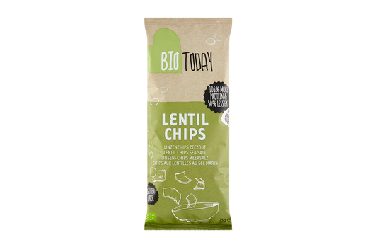 BioToday Organic Lentil Chips Seasalt 75gr (glutenfree)