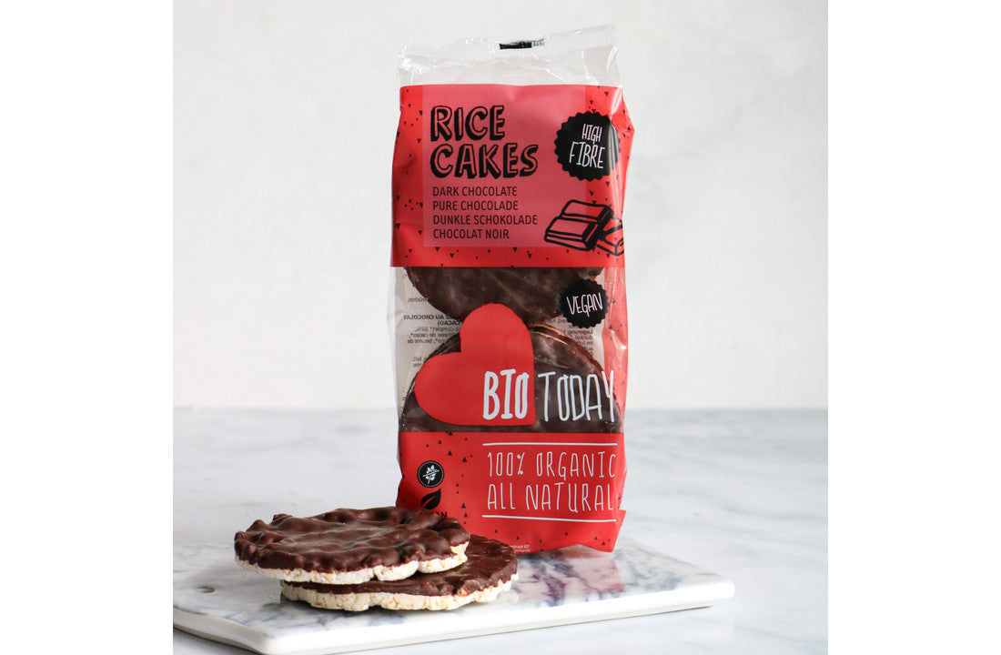 BioToday Organic Rice Wafers Dark Chocolate 100gr (glutenfree)