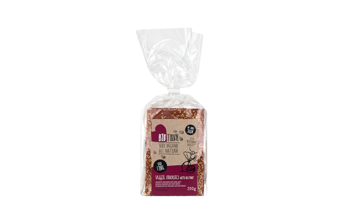 BioToday Organic Spelt Beetroot Crackers 200gr