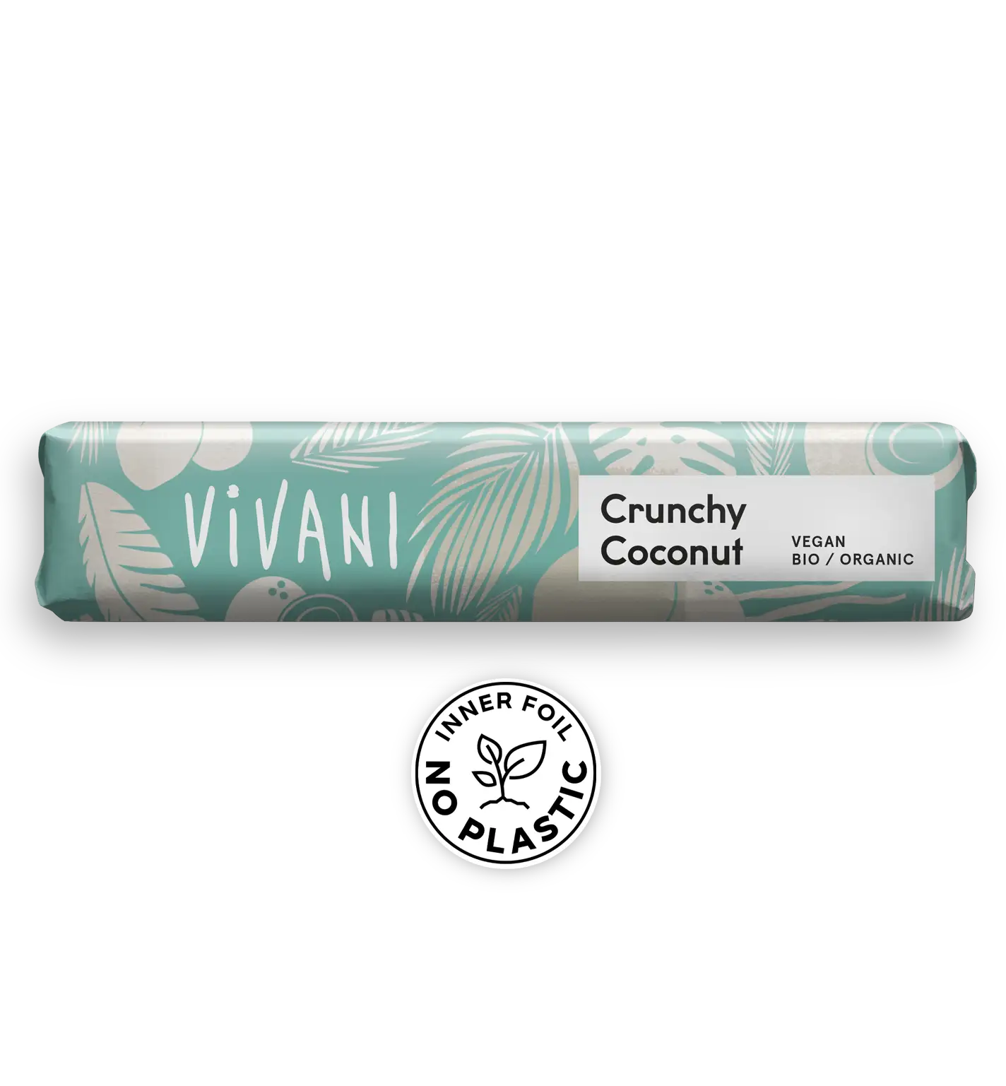 Vivani Organic Chocolate bar Crunchy Coconut 35gr glutenfree