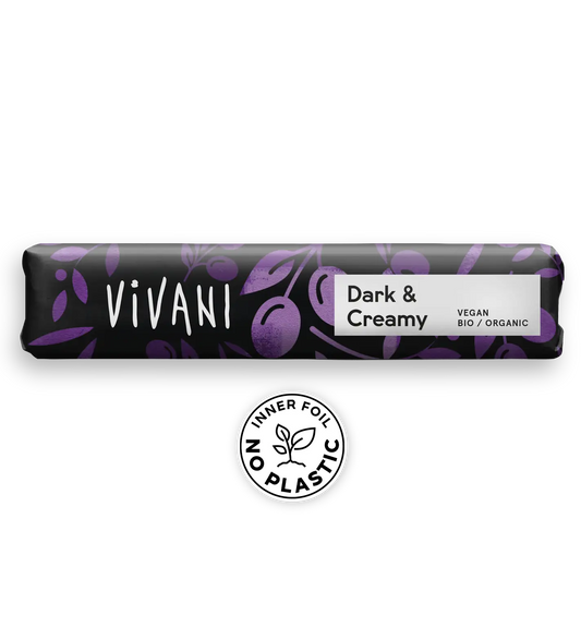 Vivani Organic Chocolate bar Dark & Creamy 35gr glutenfree