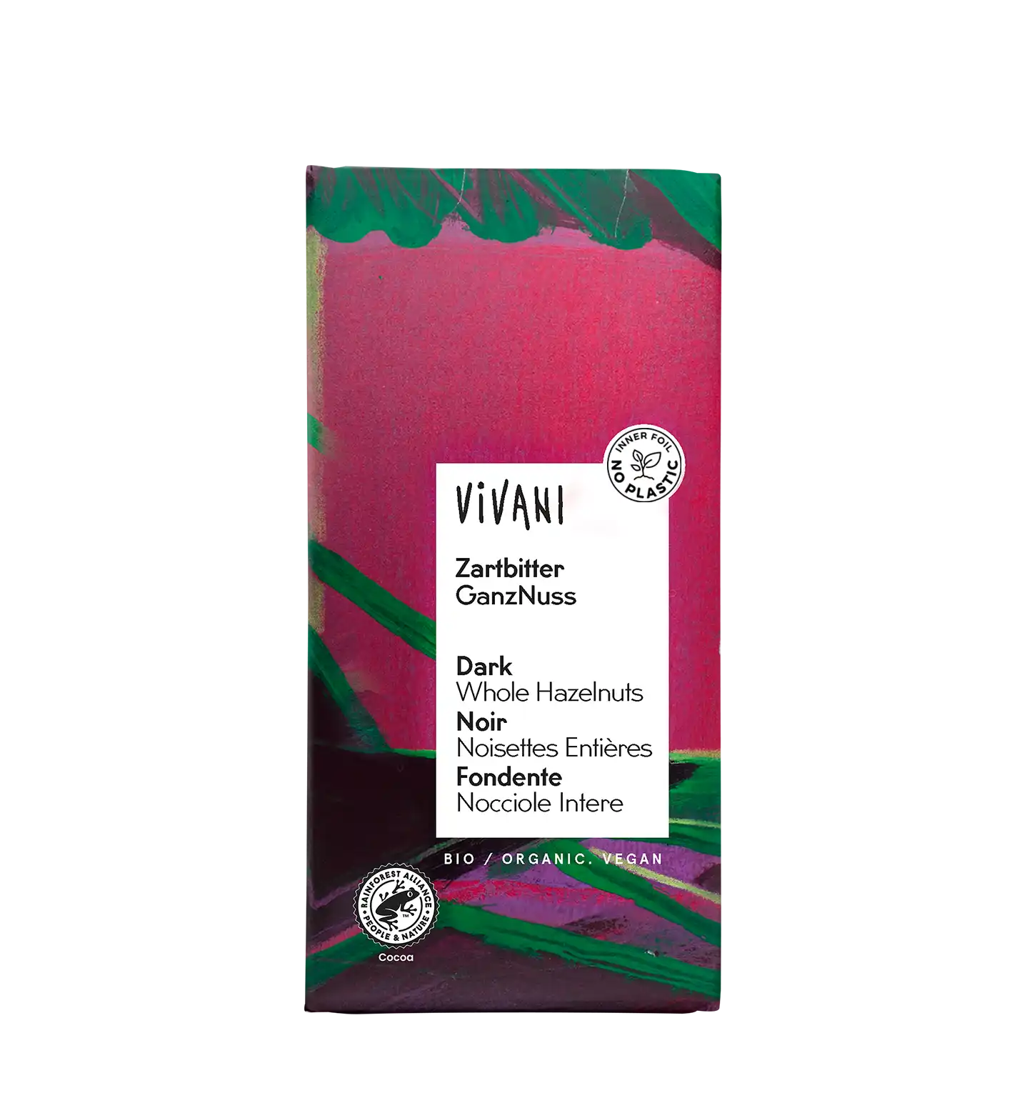 Vivani Organic Chocolate tablet Hazelnut 100gr glutenfree