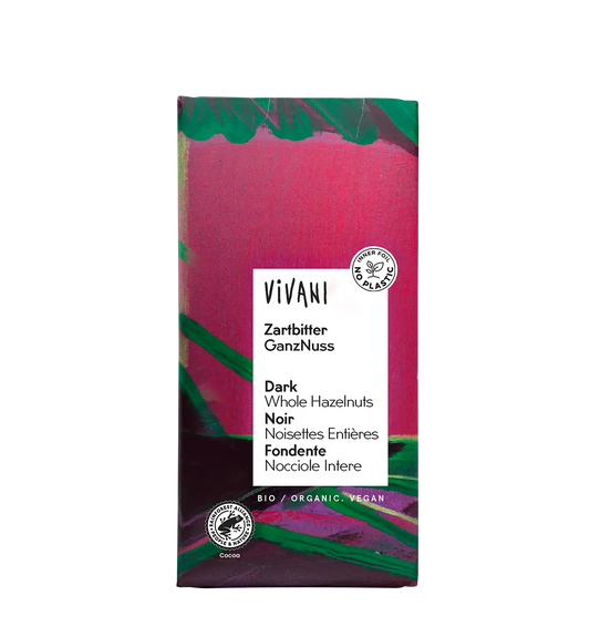 Vivani Organic Chocolate tablet Hazelnut 100gr glutenfree