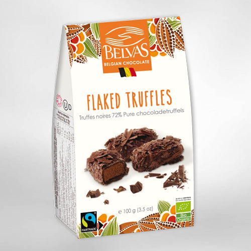 Belvas Organic Chocolate Flaked Truffles 100gr glutenfree