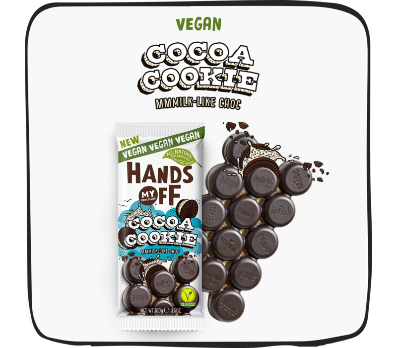 Hands Off Chocolate tablet Cocoa Cookie 100gr