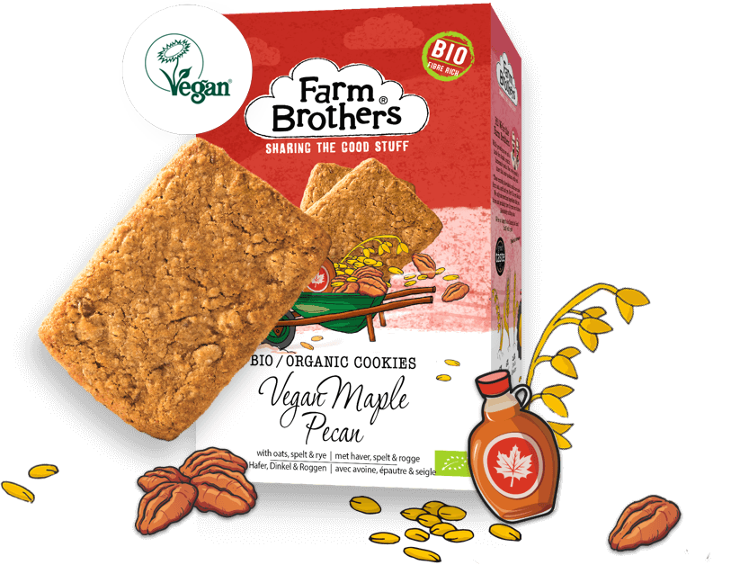 Farm Brothers Organic Maple Pecan Cookies 150gr