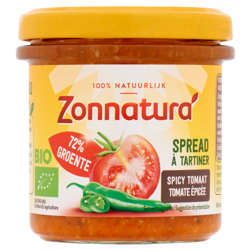 Zonnatura Organic Spicy Tomato spread 135gr